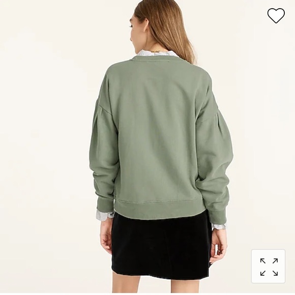 J. Crew University Terry Puff Sleeve Sweatshirt - Small - Picture 3 of 4
